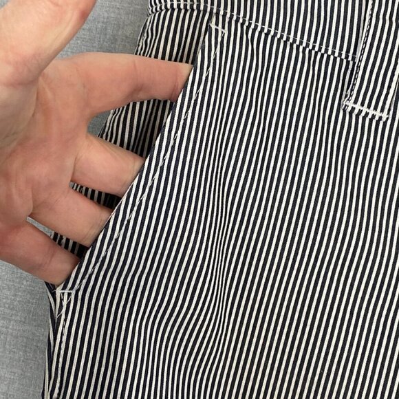 Tommy Hilfiger Striped Trousers Sz 8 Dress Pants Blue and White - Picture 10 of 13